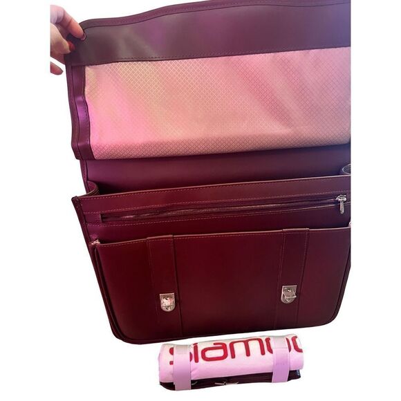 NWT Siamod Signorini Leather Double Compartment Laptop Case - Picture 7 of 12